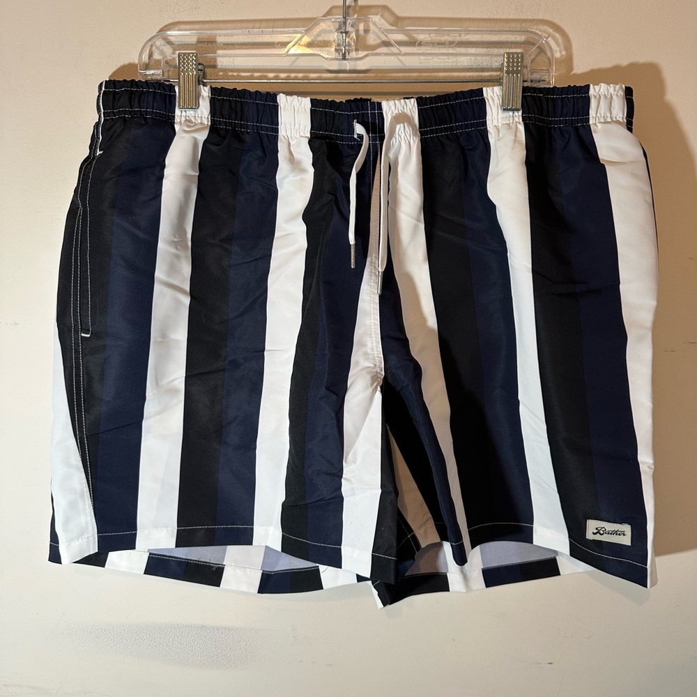 BATHER Striped Nautica Swim Trunk Men’s Size XX-Large Blue/Black